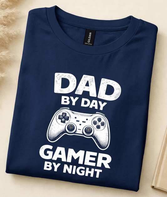 Dad By Day, Gamer By Night Graphic Tee 🎮