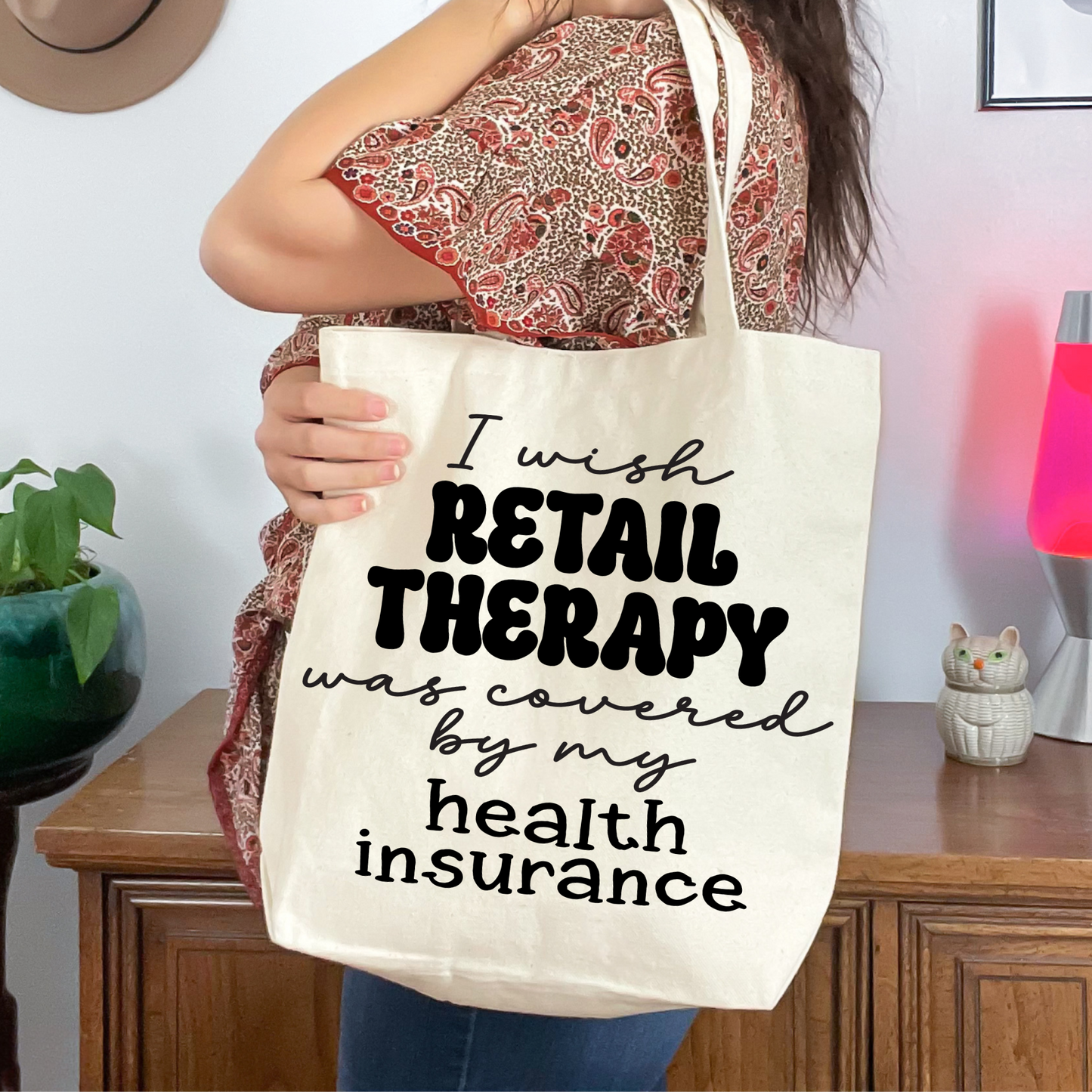 Retail Therapy insurance tote