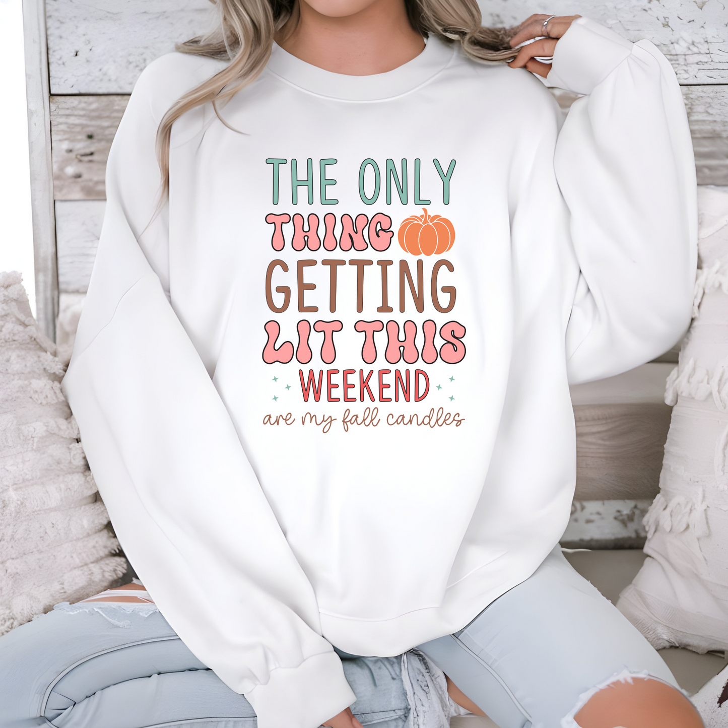 Fall Candles Getting Lit Sweatshirt