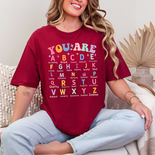 You Are Alphabet Graphic Tee