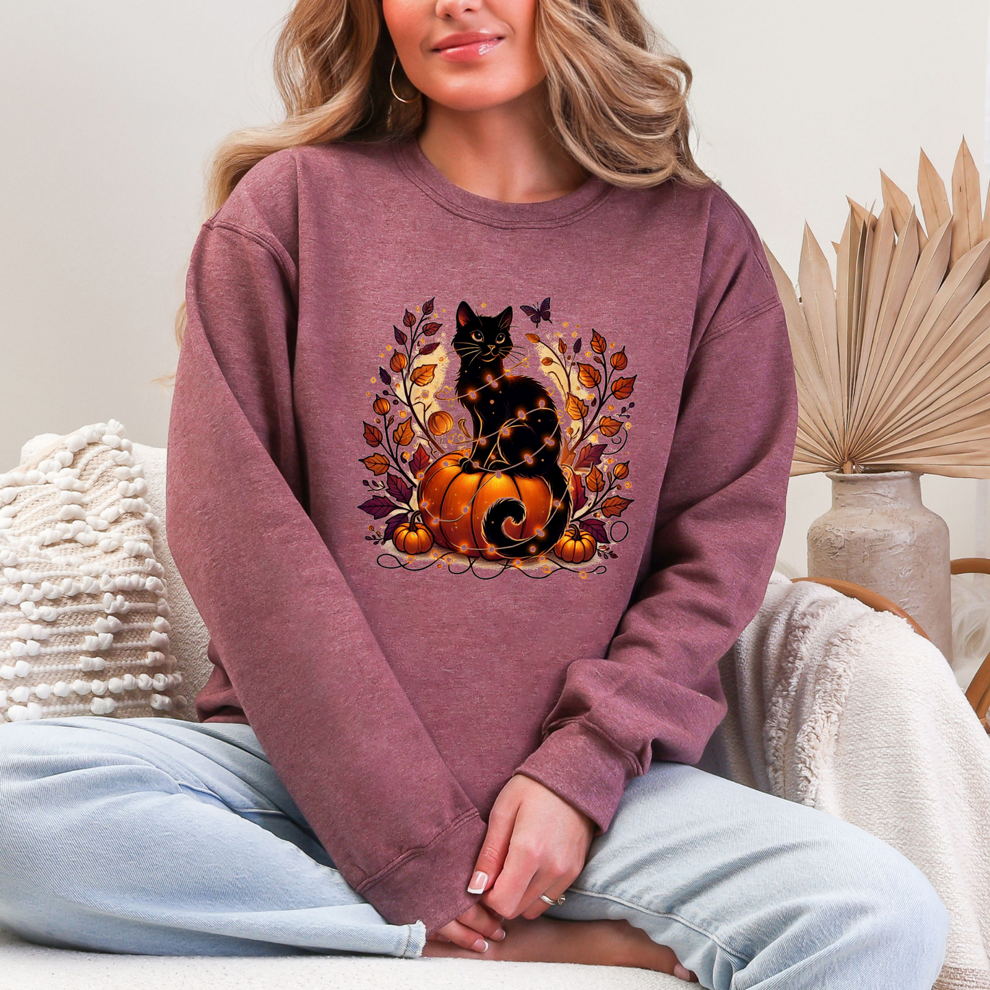 Cat with Pumpkin Sweatshirt