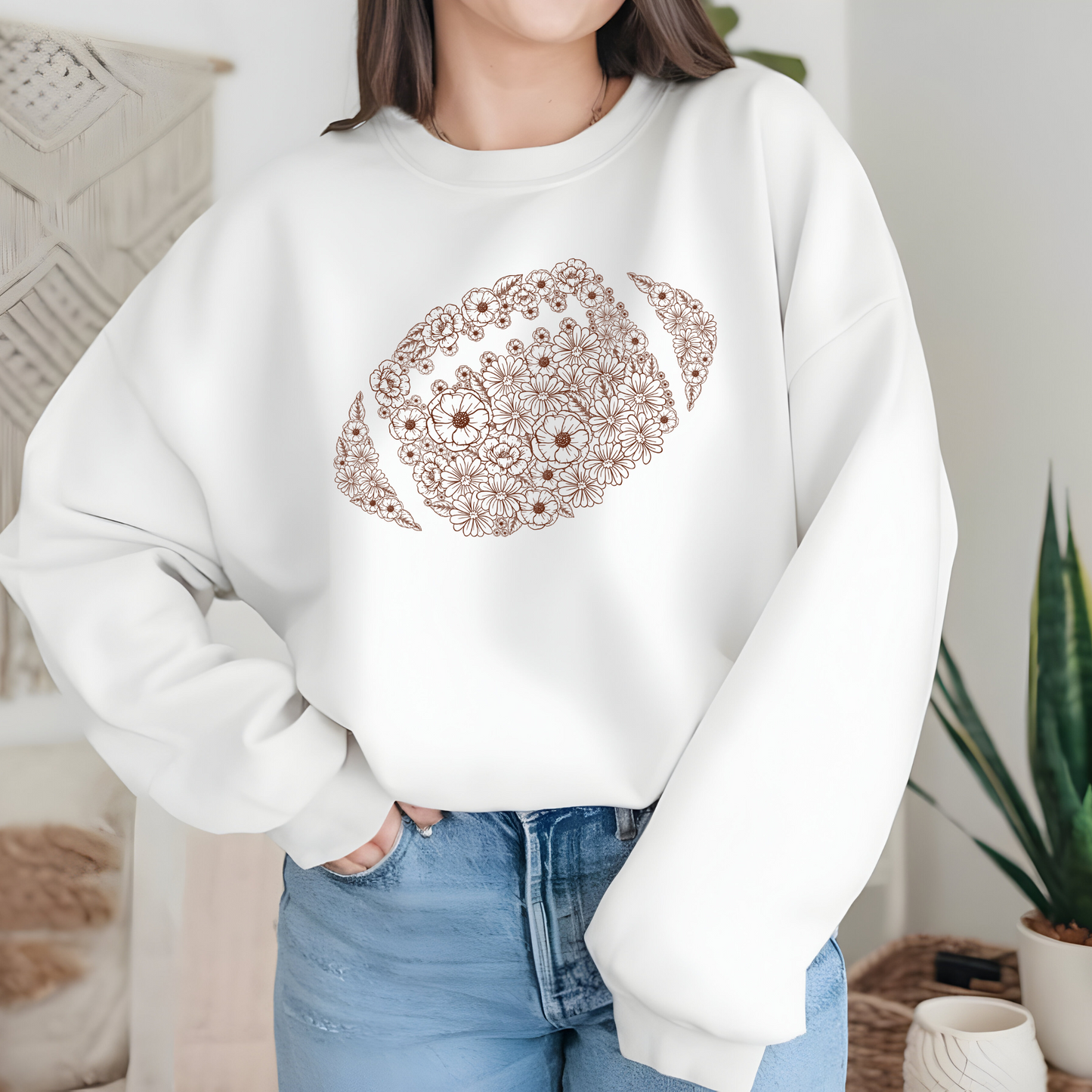Floral Football Sweatshirt