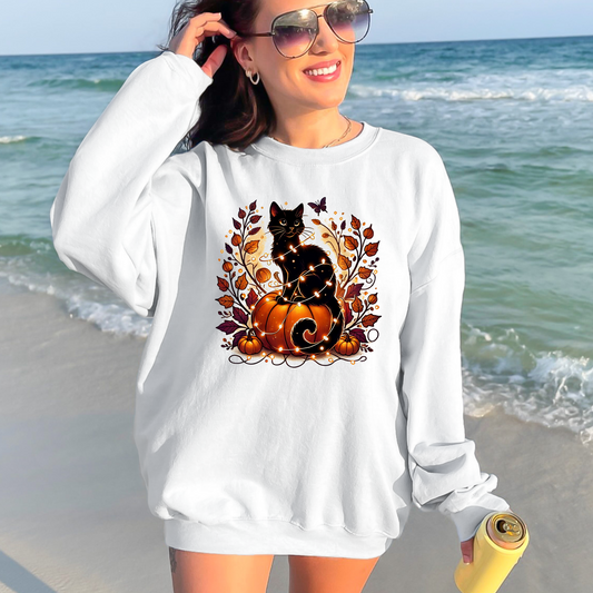 Cat with Pumpkin Sweatshirt
