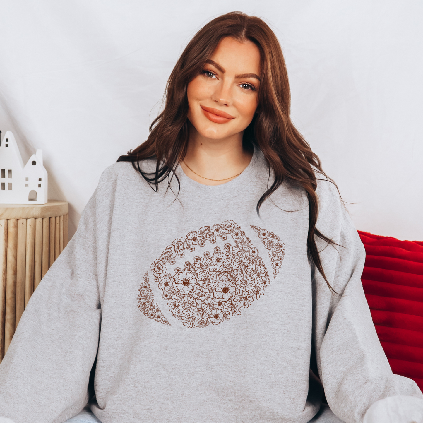 Floral Football Sweatshirt