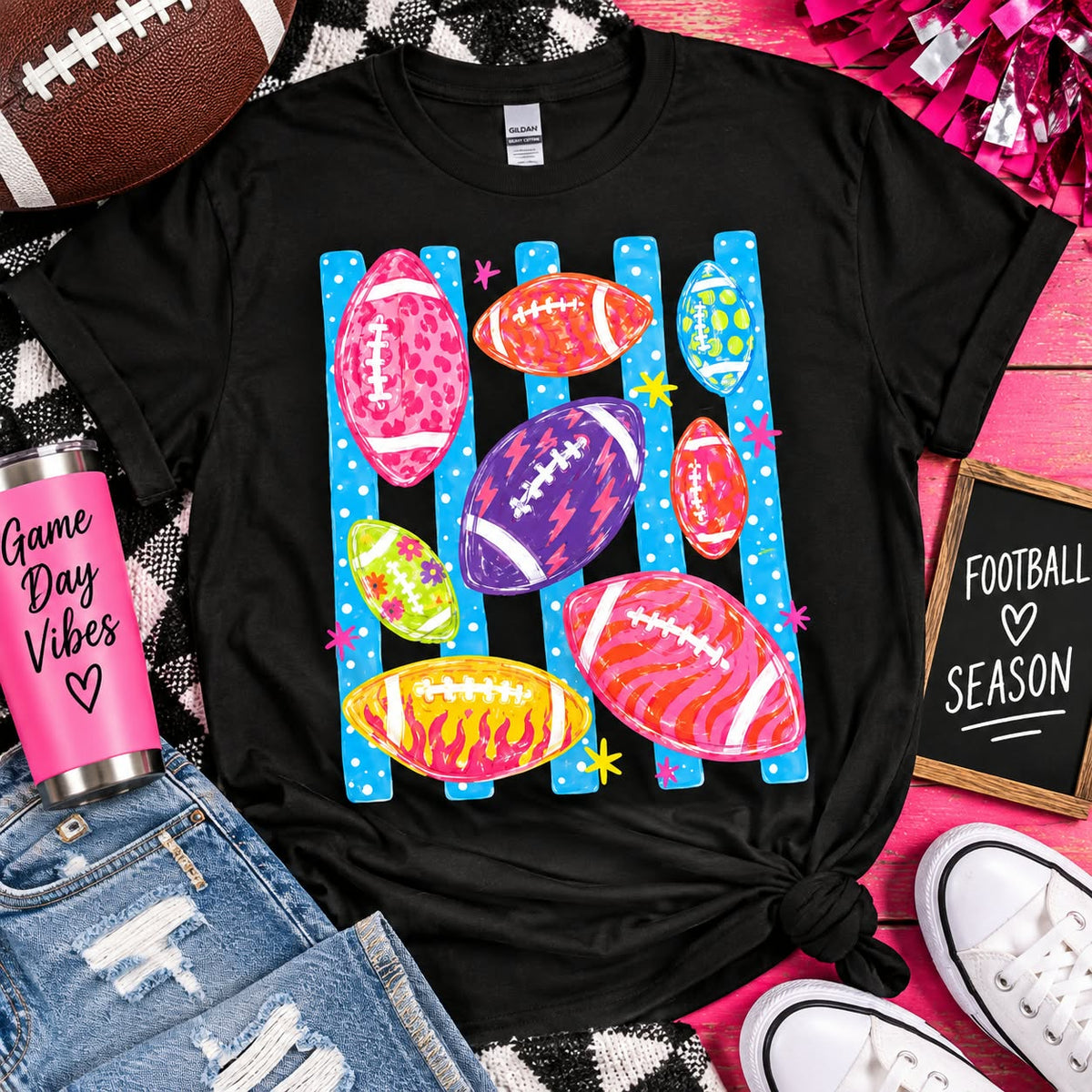 Glow-in-the-Dark Football Season Tee