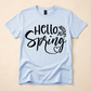Hello Spring Floral Script Graphic Tee