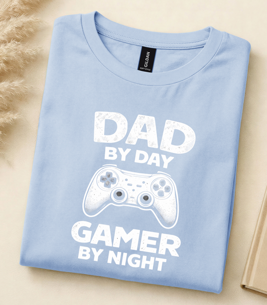 Dad By Day, Gamer By Night Graphic Tee 🎮