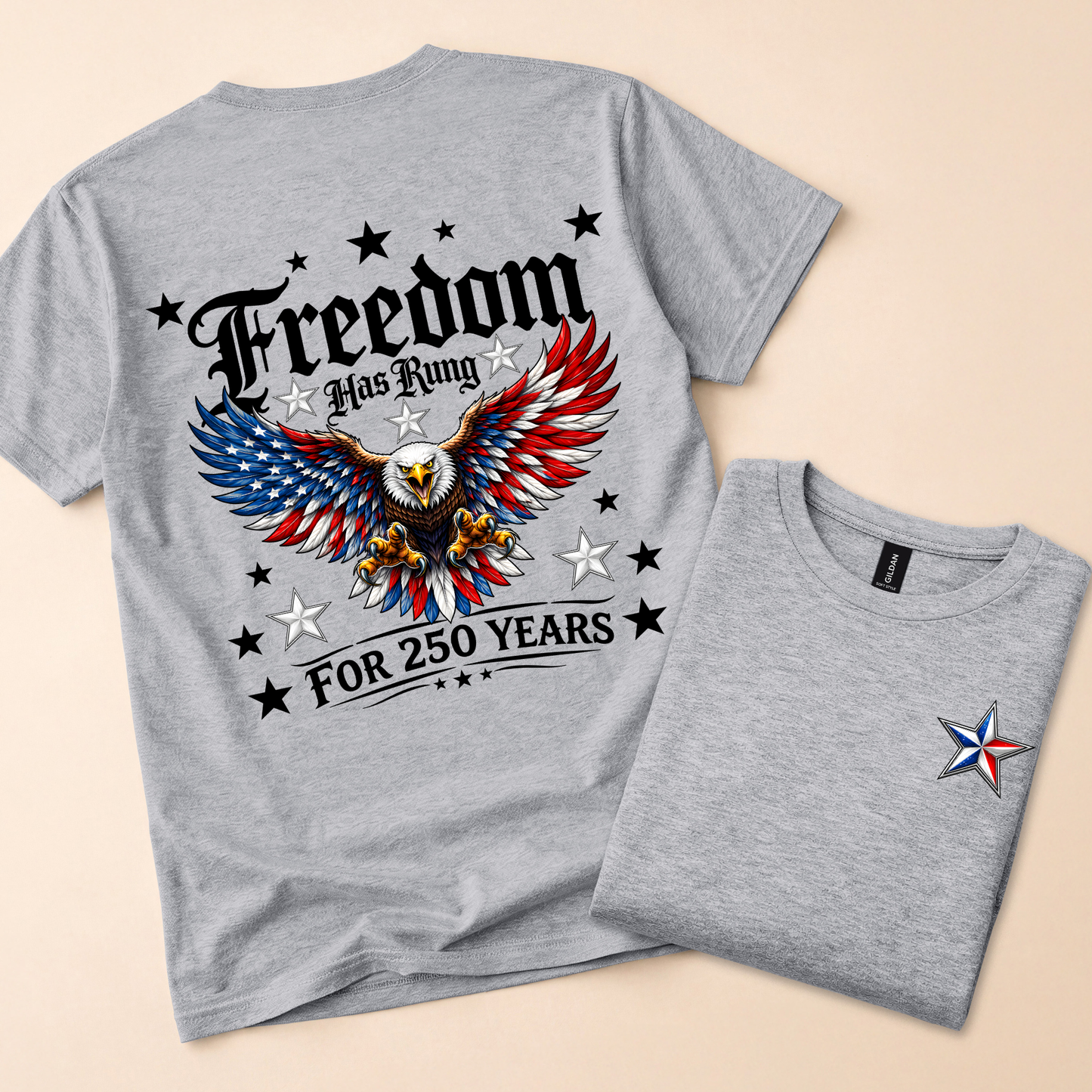 Freedom Has Rung Patriotic Eagle Tee – 250 Years Strong Shirt