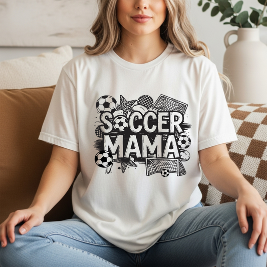 Soccer Mama Graphic Tee – Game Day Mom Shirt