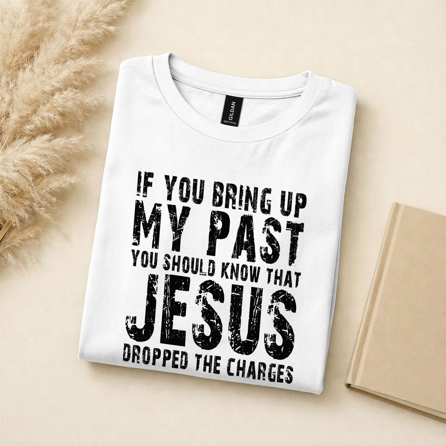 Jesus Dropped the Charges Graphic Tee – Faith Humor Christian Shirt