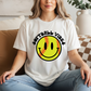 Softball Vibes Smiley Tee – Cute Game Day Softball Shirt